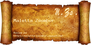Maletta Zsombor névjegykártya